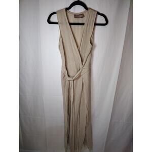 ChintaMani Alchemistry Goan Wrap Dress Beige Size Small New Without Tags